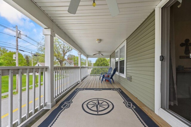 107 Elm St, South Portland, ME 04106 - porch with ceiling fan
