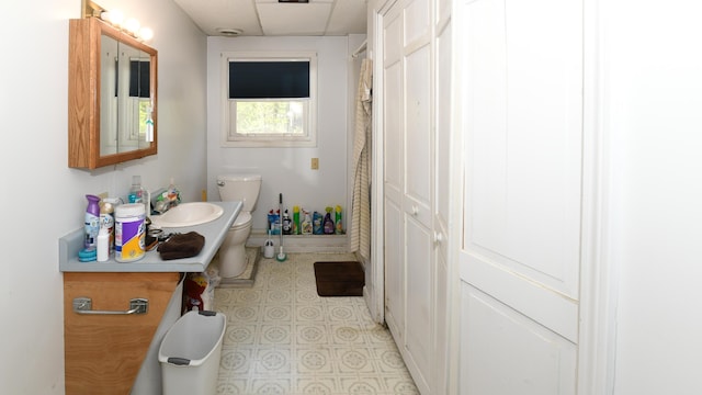 19 Pine Acres Dr, Cornish, ME 04020 - full bath featuring toilet, tile patterned floors, baseboards, and vanity