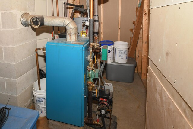 19 Pine Acres Dr, Cornish, ME 04020 - utility room featuring a heating unit