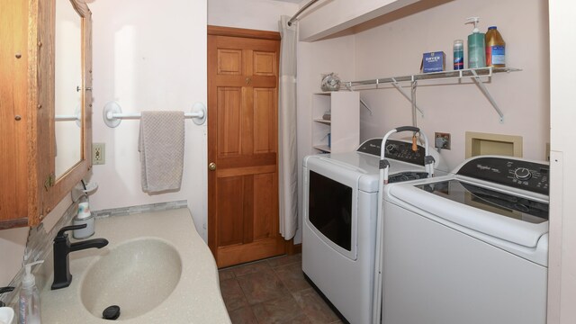 19 Pine Acres Dr, Cornish, ME 04020 - clothes washing area with washer and dryer