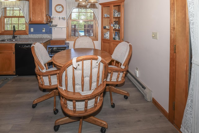 19 Pine Acres Dr, Cornish, ME 04020 - dining room featuring baseboard heating and light wood-type flooring