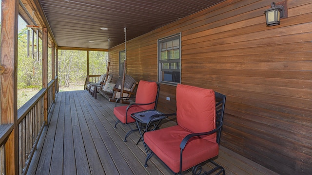 19 Pine Acres Dr, Cornish, ME 04020 - wooden deck featuring a porch