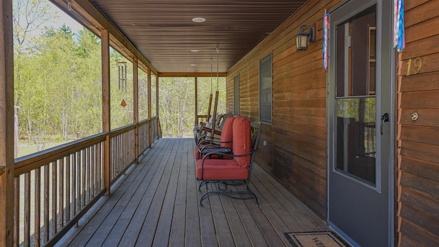 19 Pine Acres Dr, Cornish, ME 04020 - deck with covered porch