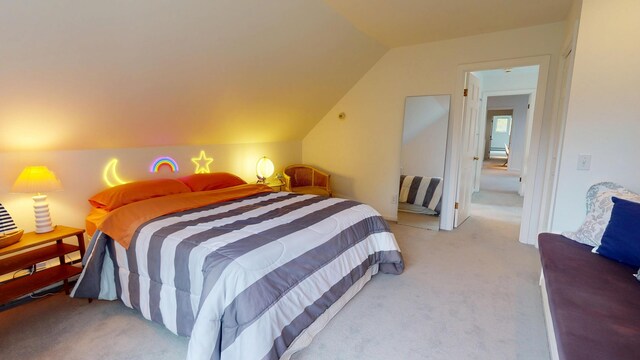 28 Meadow Ln, Brewer, ME 04412 - bedroom with light colored carpet and vaulted ceiling