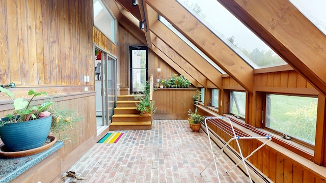 28 Meadow Ln, Brewer, ME 04412 - sunroom / solarium with vaulted ceiling and a skylight