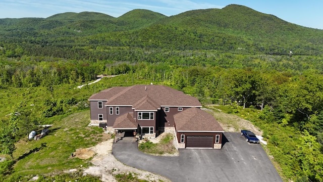 80 Pasture Ln, Brownfield, ME 04010 - view of subject property with a forest and a mountain backdrop