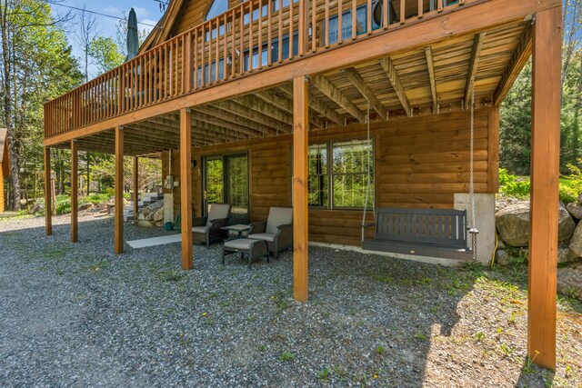 view of patio with a deck
