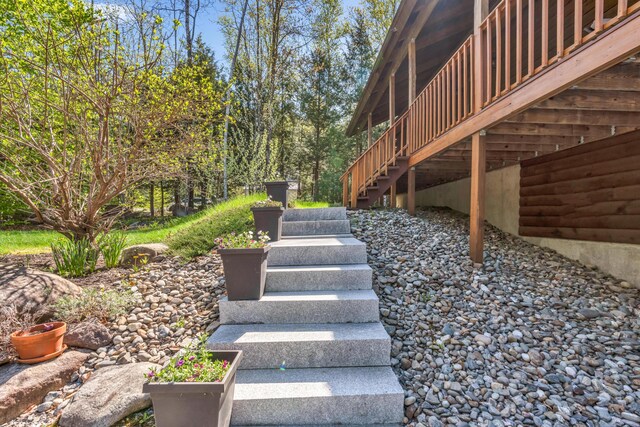 view of stairway