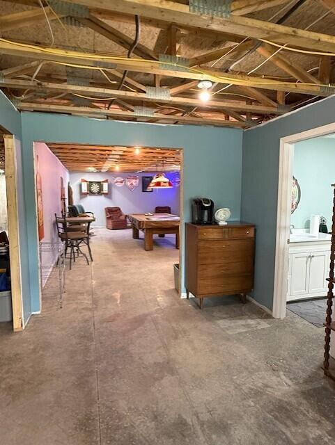 1027 Gardner Creek Rd, Wade, ME 04786 - finished below grade area featuring billiards