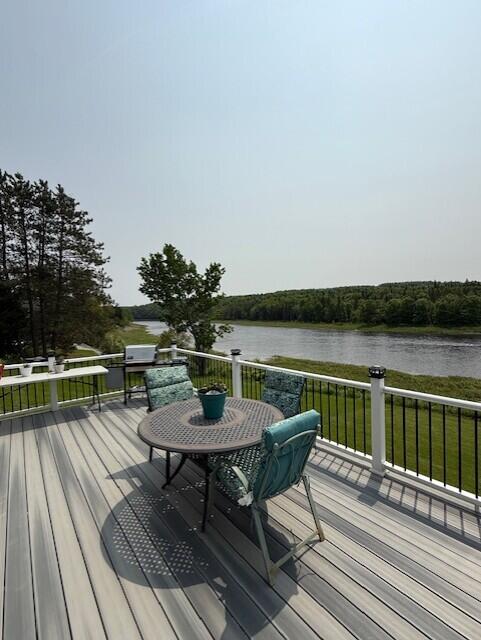 1027 Gardner Creek Rd, Wade, ME 04786 - deck featuring a water view