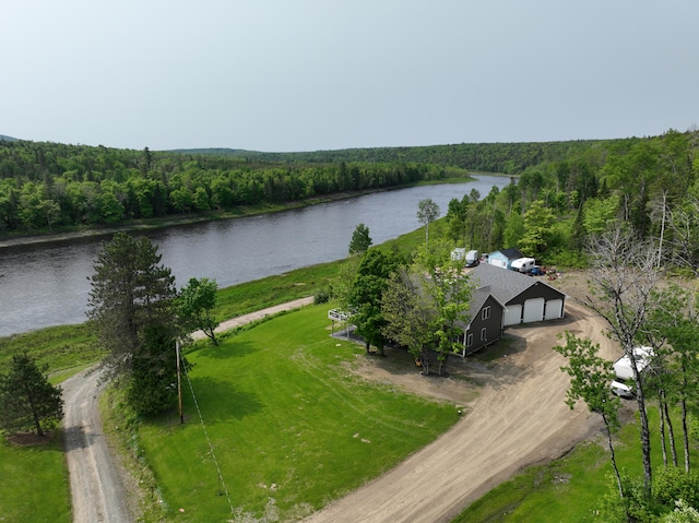1027 Gardner Creek Rd, Wade, ME 04786 - drone / aerial view of a forest and a large body of water