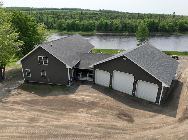 1027 Gardner Creek Rd, Wade, ME 04786 - aerial view of property and surrounding area with a heavily wooded area and a large body of water