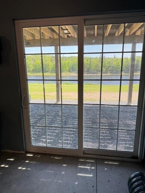 1027 Gardner Creek Rd, Wade, ME 04786 - entryway featuring a water view