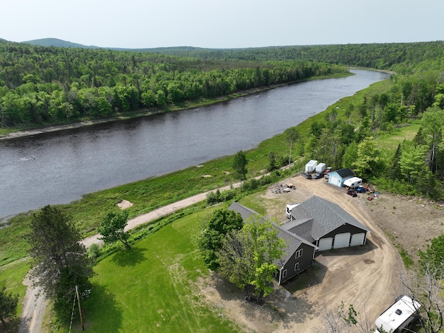 1027 Gardner Creek Rd, Wade, ME 04786 - drone / aerial view of a heavily wooded area and a large body of water