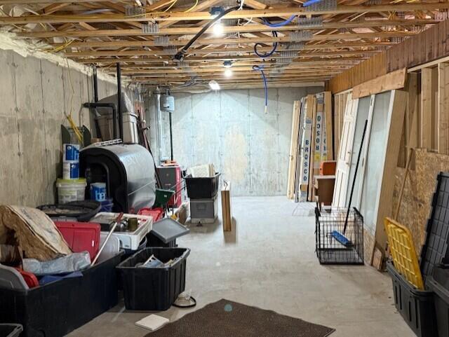 1027 Gardner Creek Rd, Wade, ME 04786 - unfinished basement featuring heating fuel