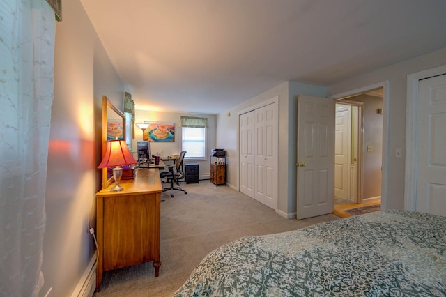 74 Spear Rd, Standish, ME 04084 - bedroom featuring a desk, light carpet, and baseboards