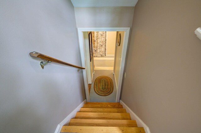 74 Spear Rd, Standish, ME 04084 - stairway with baseboards