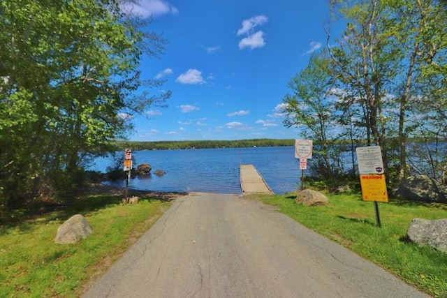 387 Nicolin Rd, Ellsworth, ME 04605 - water view featuring a boat ramp and a dock