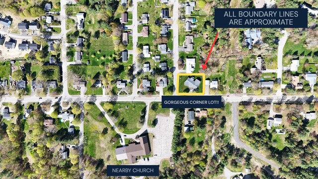 164 Dewitt Ave, Bangor, ME 04401 - aerial map of property and surrounding area featuring property parcel outlined