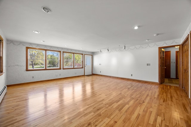 164 Dewitt Ave, Bangor, ME 04401 - empty room featuring light wood-style flooring, baseboards, and recessed lighting