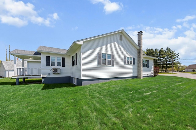 164 Dewitt Ave, Bangor, ME 04401 - back of house featuring a yard and a chimney