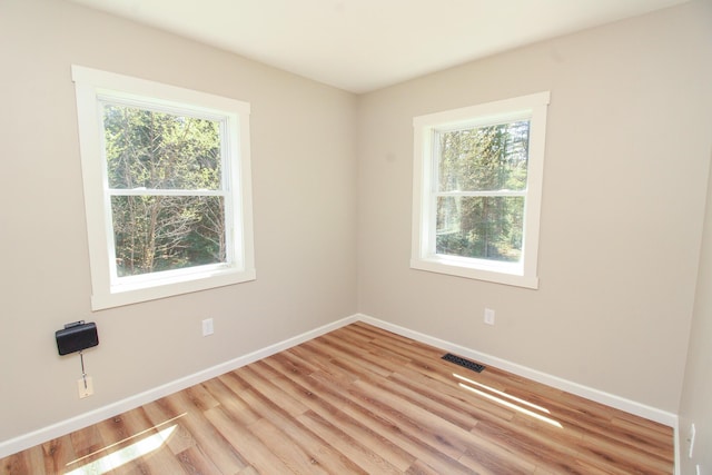 342 Spring Bridge Rd, Greenbush, ME 04418 - unfurnished room with healthy amount of natural light, light wood-style floors, and baseboards
