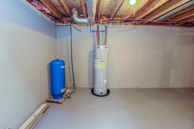 342 Spring Bridge Rd, Greenbush, ME 04418 - unfinished below grade area featuring a water pressure tank and water heater