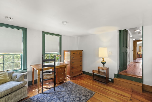 42 Winthrop St, Hallowell, ME 04347 - office with hardwood / wood-style flooring and baseboards