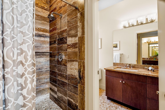 39 Kendall Farm Trl, Rangeley, ME 04970 - bathroom featuring vanity and a tile shower