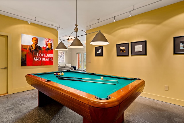 39 Kendall Farm Trl, Rangeley, ME 04970 - rec room with track lighting and billiards