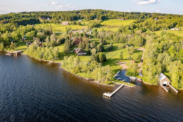 39 Kendall Farm Trl, Rangeley, ME 04970 - aerial view of property and surrounding area with a nearby body of water