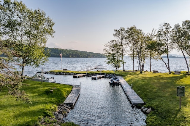 39 Kendall Farm Trl, Rangeley, ME 04970 - water view with a boat dock