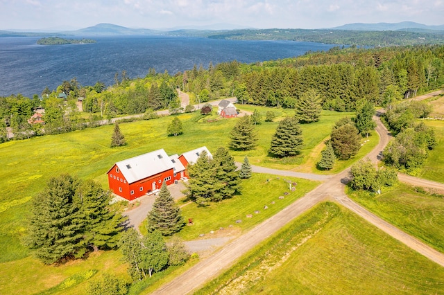 39 Kendall Farm Trl, Rangeley, ME 04970 - bird's eye view of a water and mountain view