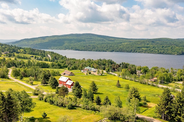 39 Kendall Farm Trl, Rangeley, ME 04970 - aerial view of a water and mountain view