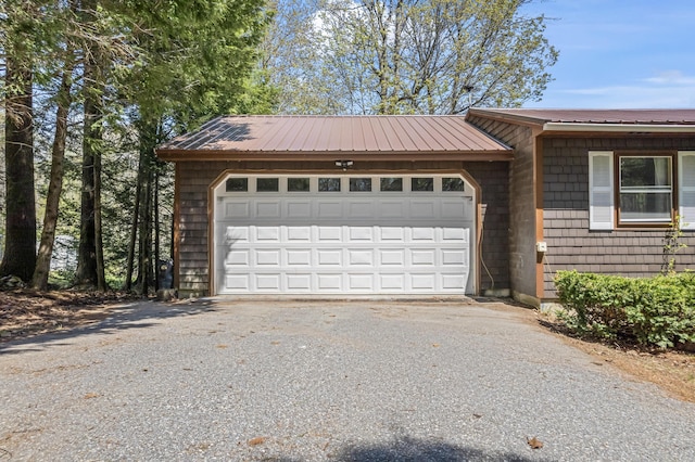 garage with driveway