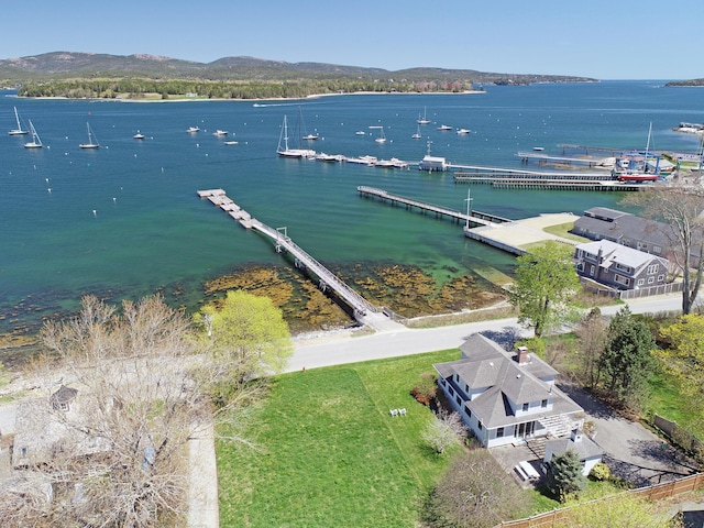 drone / aerial view of a large body of water