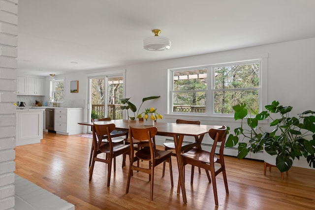 56 Carroll St, Falmouth, ME 04105 - dining space featuring light wood finished floors