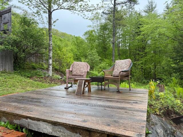 103 Fellows Ln, Winthrop, ME 04364 - deck with a view of trees