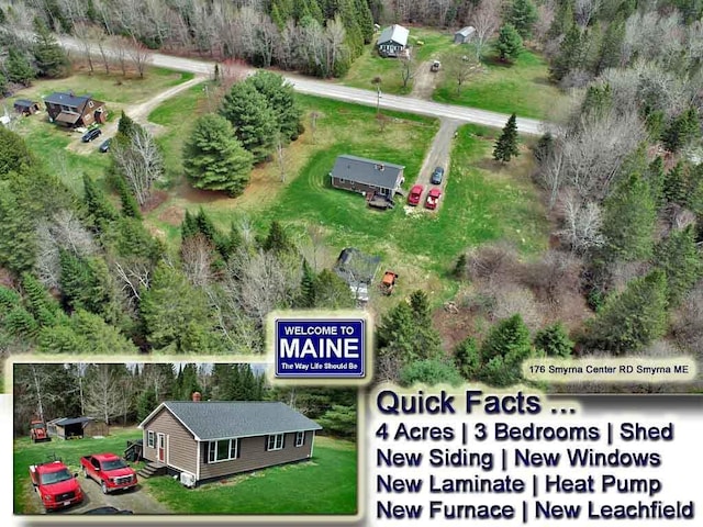 176 Smyrna Center Rd, Smyrna, ME 04780 - aerial view