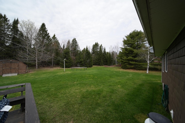 176 Smyrna Center Rd, Smyrna, ME 04780 - view of green lawn featuring a shed and an outdoor structure
