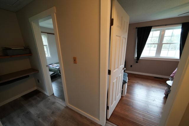 176 Smyrna Center Rd, Smyrna, ME 04780 - hall with wood finished floors and baseboards