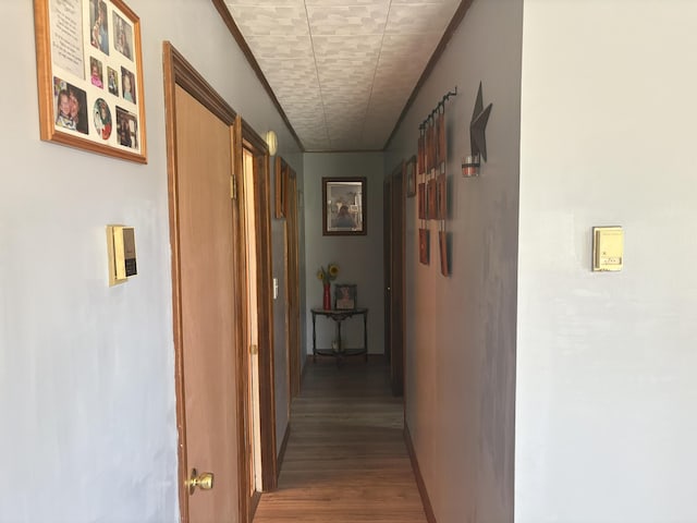 863 Sturtevant Hill Rd, Winthrop, ME 04364 - corridor featuring wood finished floors and baseboards
