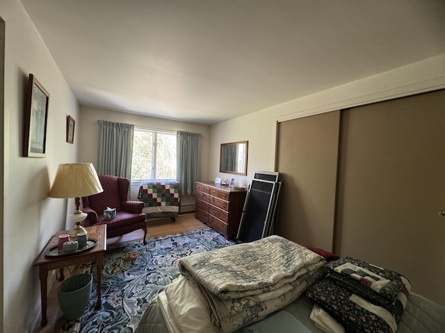 898 Sebec Village Rd, Sebec, ME 04481 - bedroom with wood finished floors and a closet