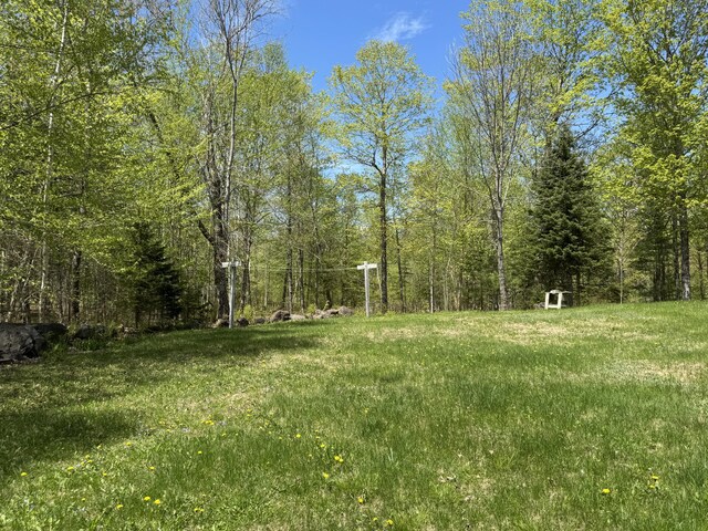 898 Sebec Village Rd, Sebec, ME 04481 - view of yard featuring a forest view