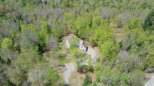 898 Sebec Village Rd, Sebec, ME 04481 - view from above of property featuring a heavily wooded area