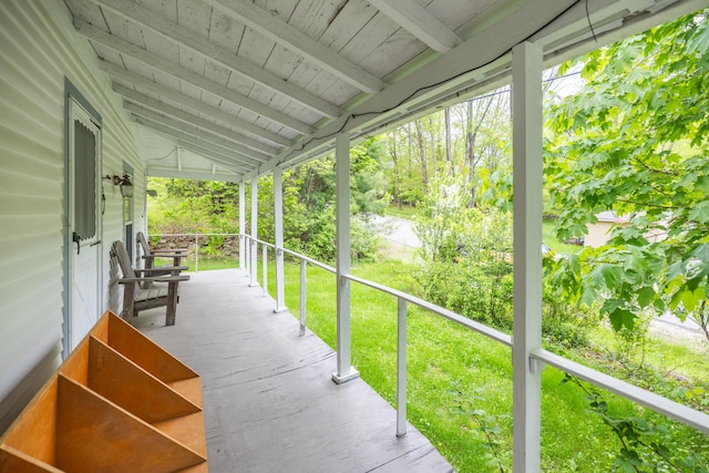 168 Beech Hill Rd, Auburn, ME 04210 - porch featuring a yard