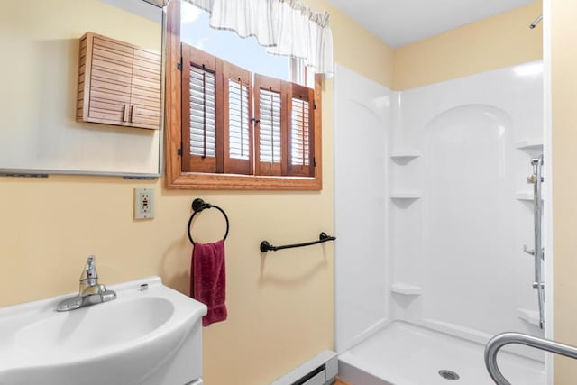 73 Wards Cove Rd, Standish, ME 04084 - full bath with a sink and a stall shower