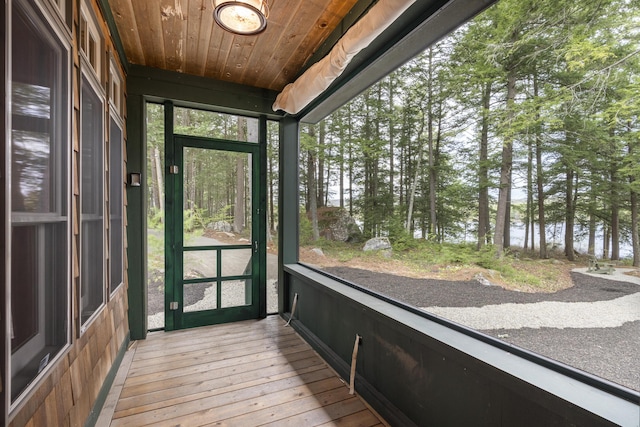 389 Castle Island Rd, Belgrade, ME 04917 - view of unfurnished sunroom