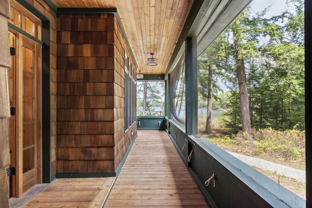 389 Castle Island Rd, Belgrade, ME 04917 - view of unfurnished sunroom