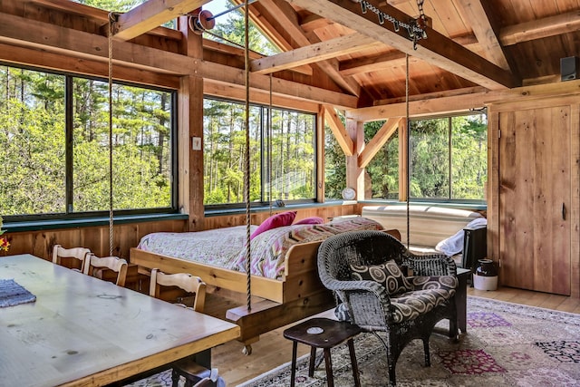 890 Salem Rd, Freeman Twp, ME 04983 - sunroom / solarium with healthy amount of natural light and a jacuzzi